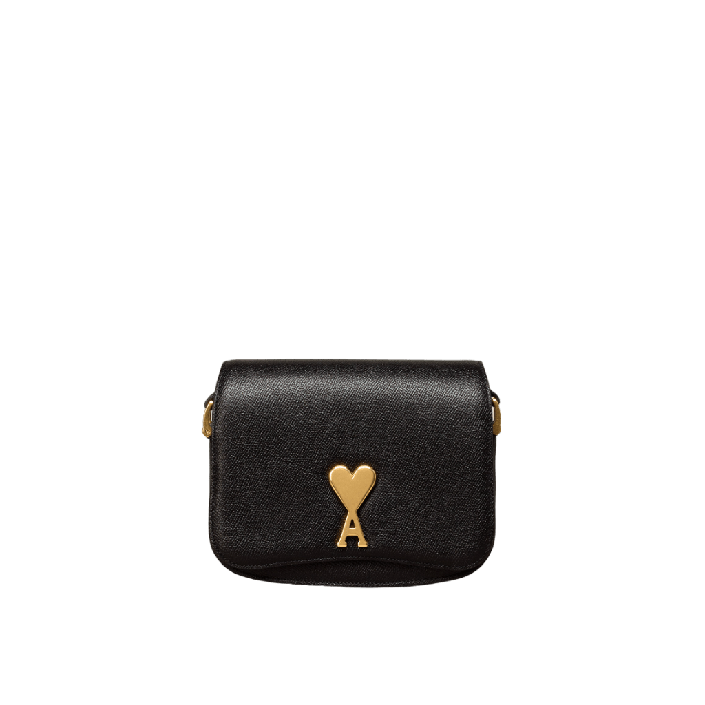 AMI Paris - Sac porté Noir épaule Ami de Coeur en cuir - Lothaire