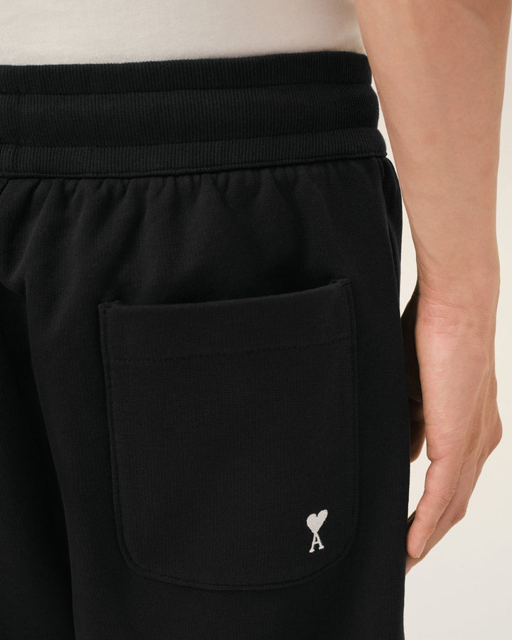 AMI PARIS - Short Ami de Coeur en Coton Noir - Lothaire