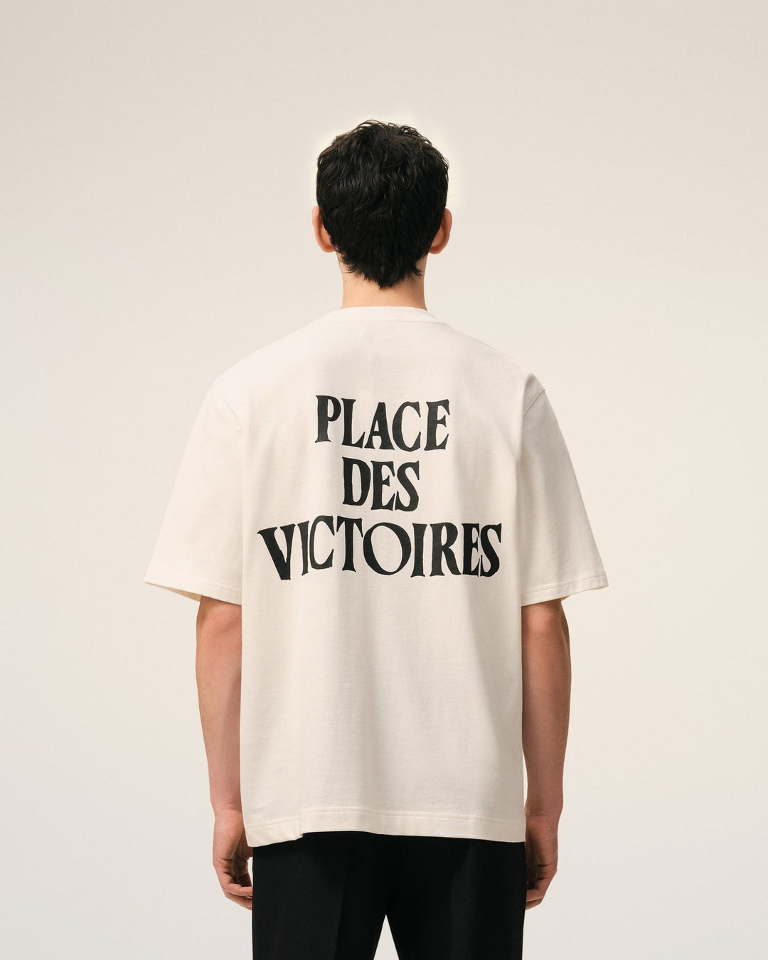 AMI PARIS - Short Sleeves T-shirt in Thick Cotton Jersey Blanc crème - Lothaire