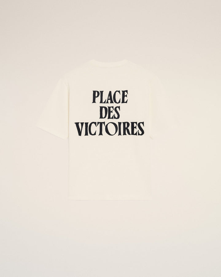 AMI PARIS - Short Sleeves T-shirt in Thick Cotton Jersey Blanc crème - Lothaire