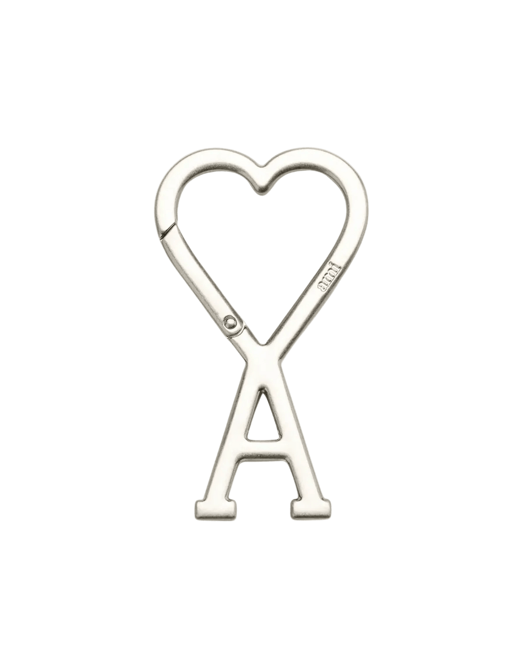 AMI PARIS - Silver Metal Ami de Coeur Hook Keyring Argent vibré - Lothaire