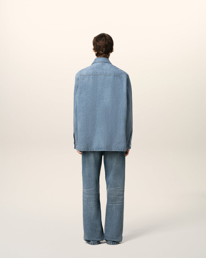 AMI PARIS - SURCHEMISE AMI DE COEUR EN COTON Bleu - Lothaire