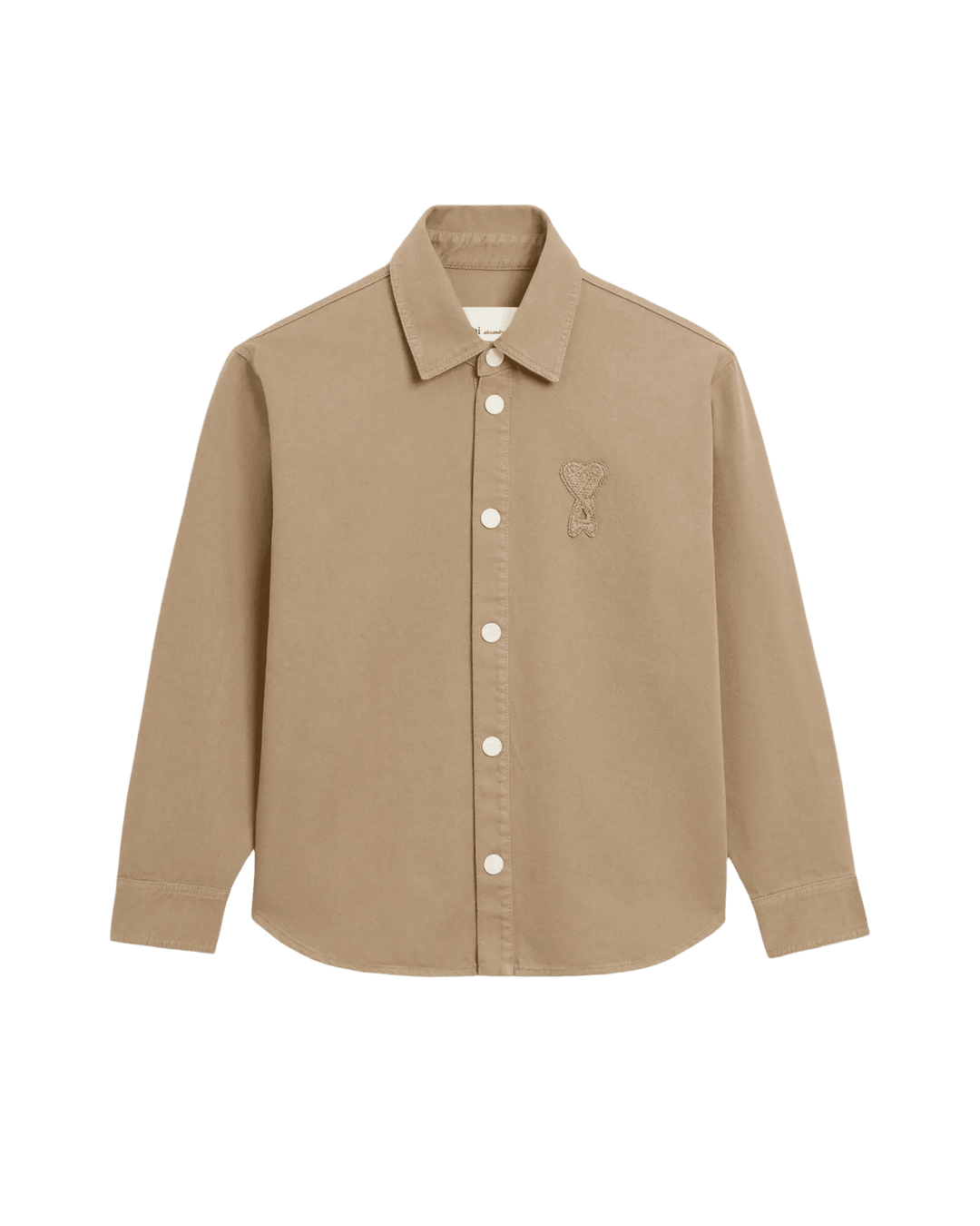 AMI PARIS – Surchemise Ami de Cœur en Crochet de Coton Beige Taupe - Lothaire