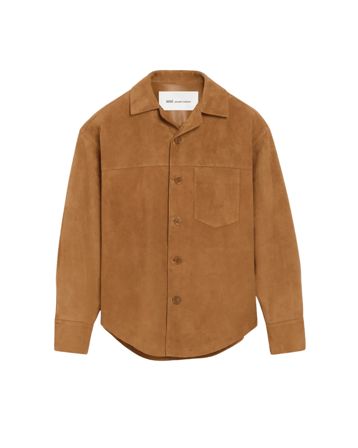 AMI PARIS - Surchemise en Cuir de Chèvre Suédé - Lothaire