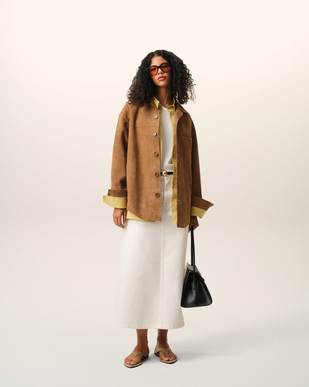 AMI PARIS - Surchemise en Cuir de Chèvre Suédé - Lothaire