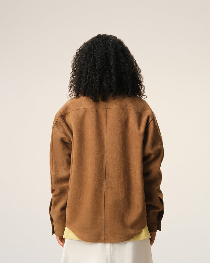 AMI PARIS - Surchemise en Cuir de Chèvre Suédé - Lothaire