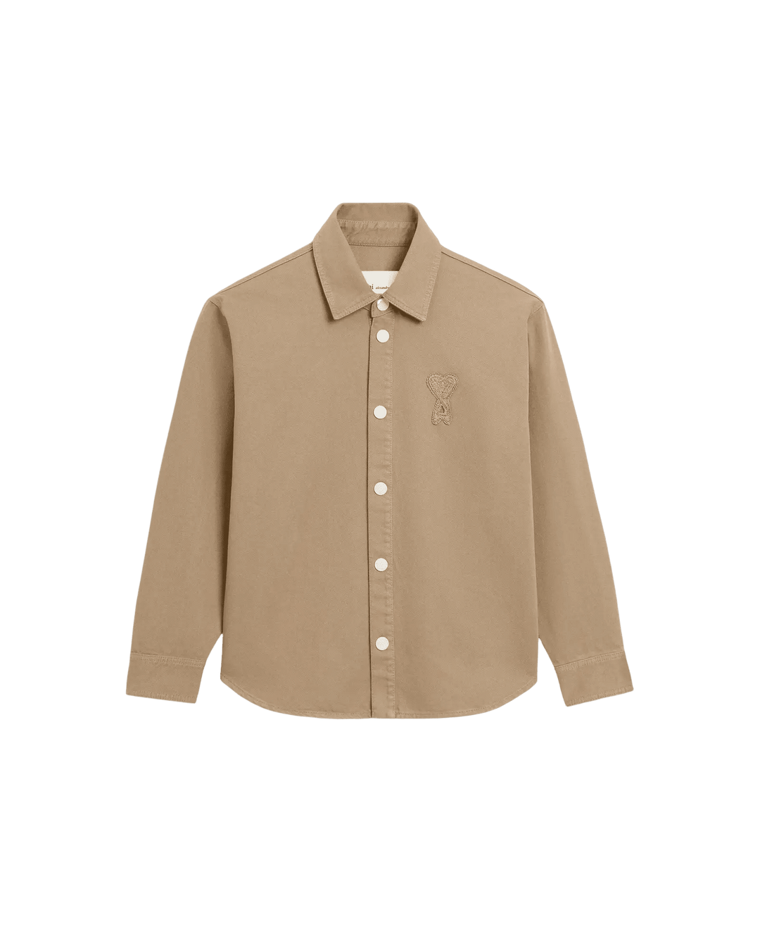 AMI PARIS - Surchemise en maille de coton Ami De Coeur Beige taupe - Lothaire