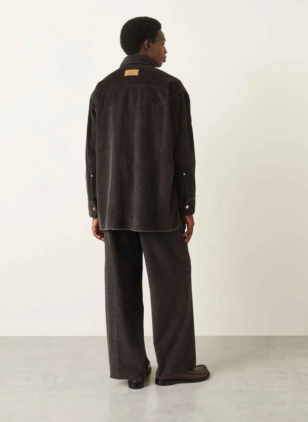 AMI PARIS - Surchemise Grise Velours Côtelé En Coton - Lothaire