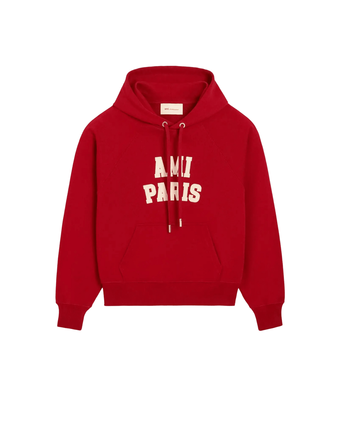 AMI PARIS - Sweat à capuche brodé Ami Paris Rouge rubis / Ivoire - Lothaire