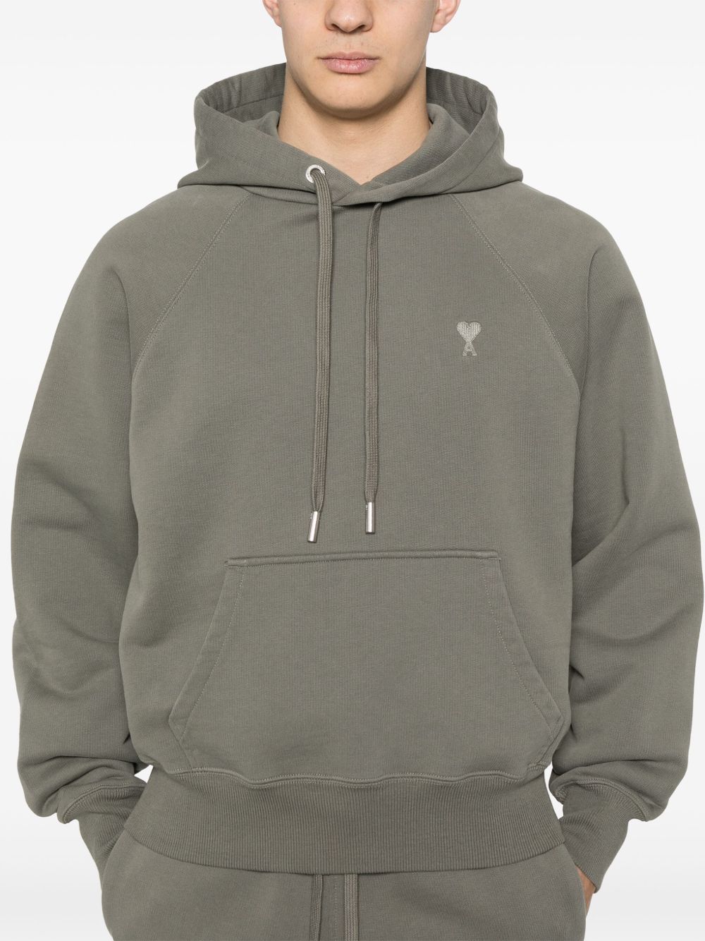 AMI PARIS - Sweat à capuche gris fumé - Lothaire