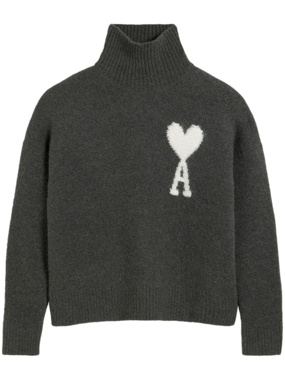 Ami Paris - Sweat à col cheminée en laine alpaga fris - Lothaire