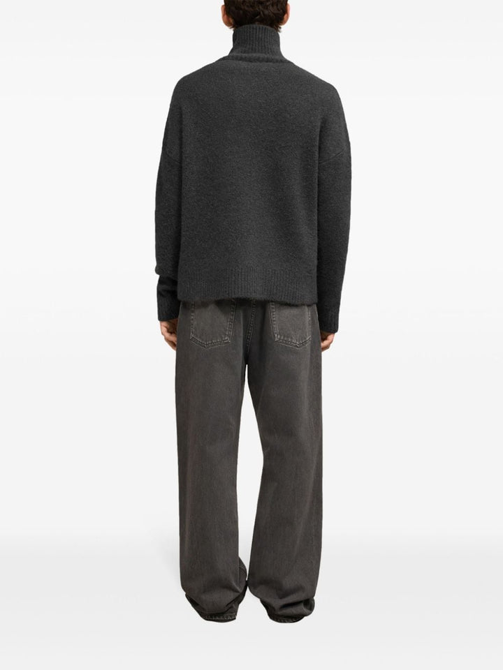 Ami Paris - Sweat à col cheminée en laine alpaga fris - Lothaire