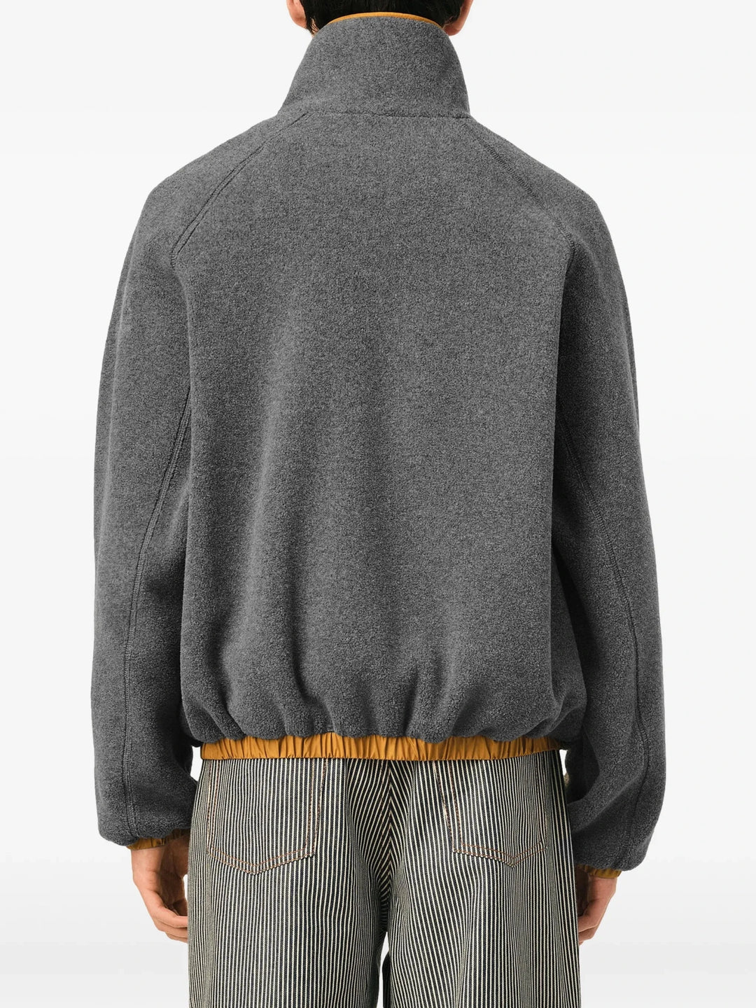 AMI PARIS - Sweat en Polaire Bouclée à Col Zippé Gris - Lothaire