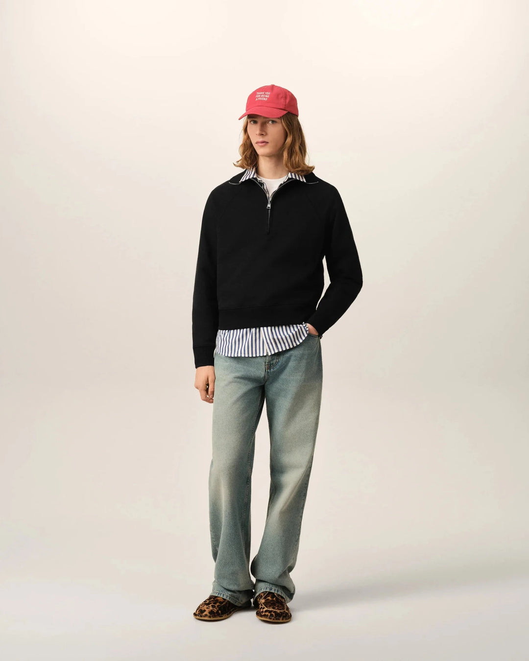 AMI PARIS - Sweat zippé Ami de Cœur embossé Noir - Lothaire