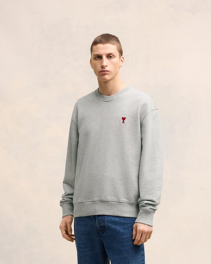 AMI PARIS - SWEATSHIRT AMI DE COEUR EN COTON Gris - Lothaire