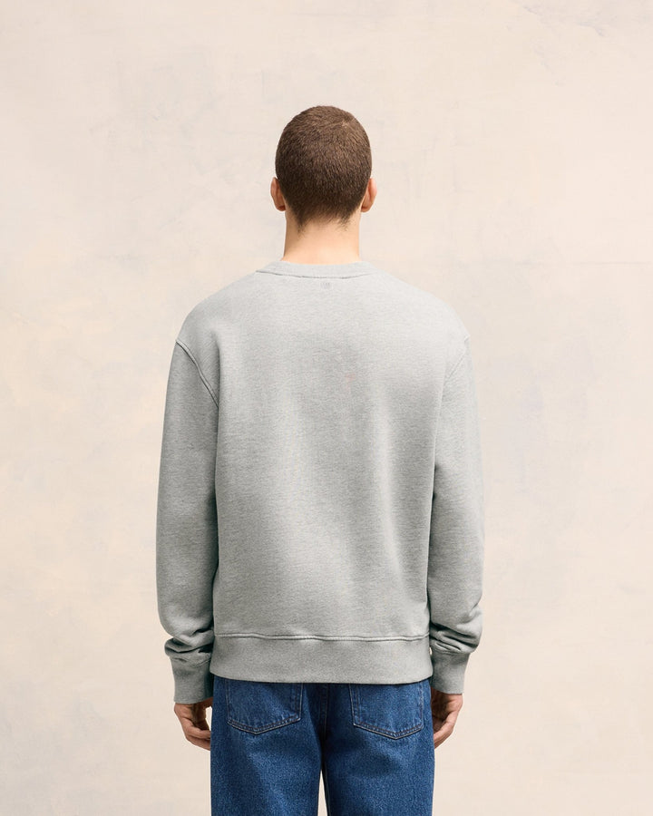 AMI PARIS - SWEATSHIRT AMI DE COEUR EN COTON Gris - Lothaire