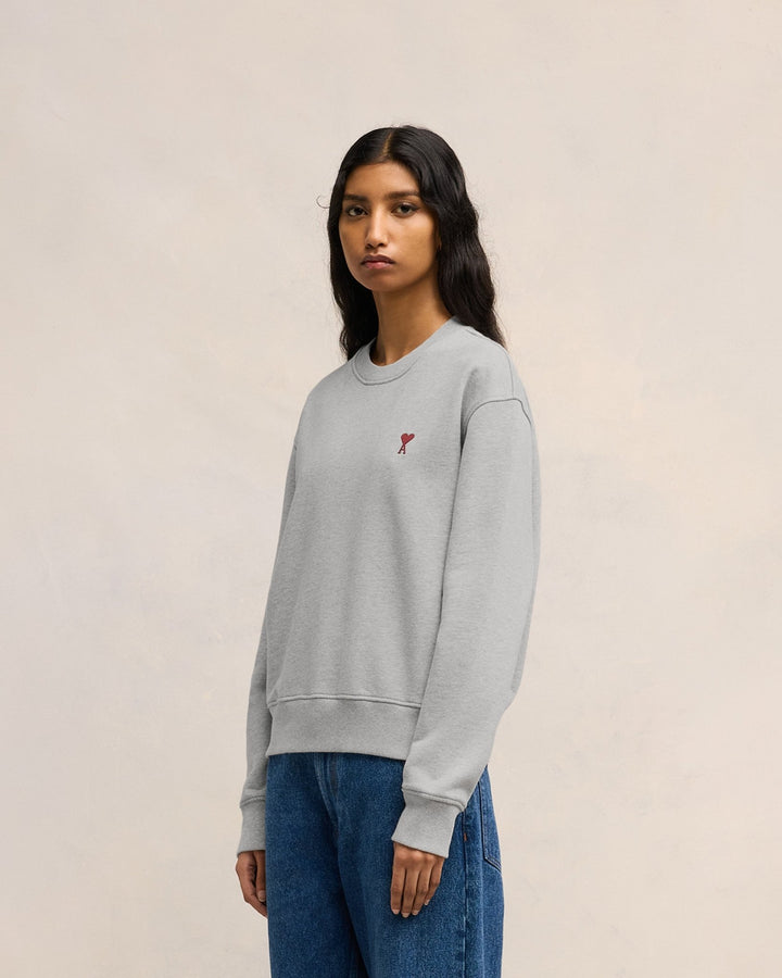 AMI PARIS - SWEATSHIRT AMI DE COEUR EN COTON Gris - Lothaire