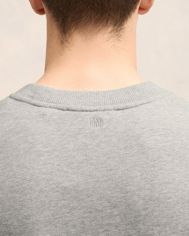 AMI PARIS - SWEATSHIRT AMI DE COEUR EN COTON Gris - Lothaire