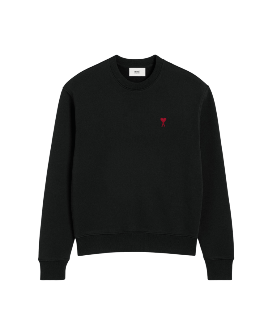AMI PARIS - SWEATSHIRT AMI DE COEUR EN COTON Noir - Lothaire