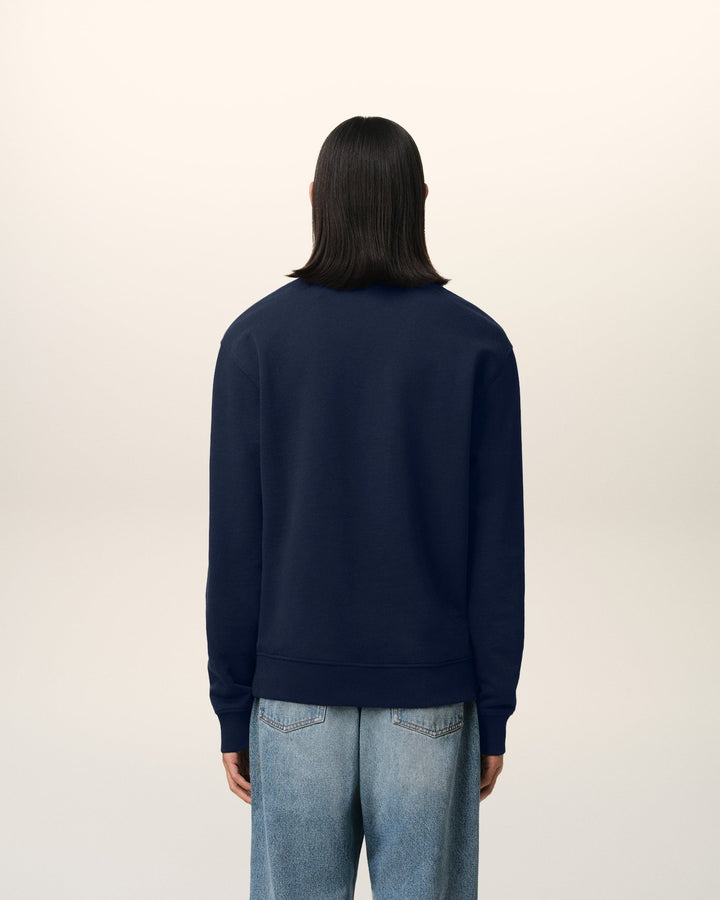 AMI PARIS - SWEATSHIRT BLEU MARINE AMI DE COEUR EN COTON Bleu marine - Lothaire