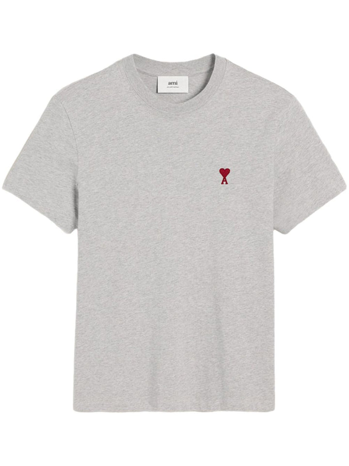 AMI PARIS - t-shirt à logo Ami de Coeur gris cendre chine - Lothaire
