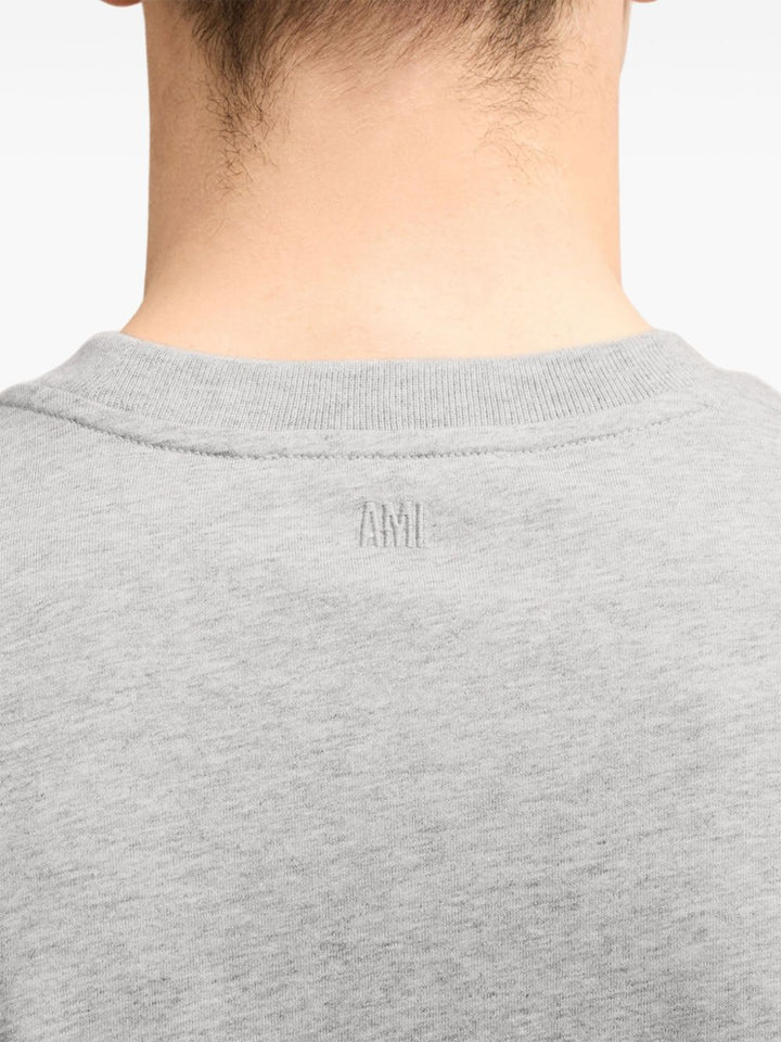 AMI PARIS - t-shirt à logo Ami de Coeur gris cendre chine - Lothaire