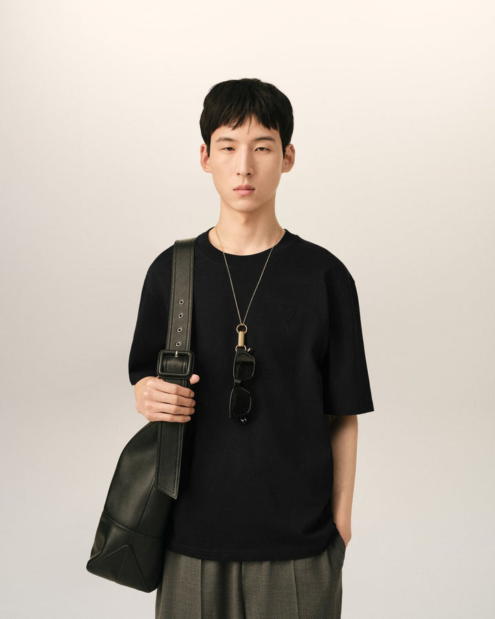 AMI PARIS – T-shirt Ami de Cœur embossé Noir - Lothaire