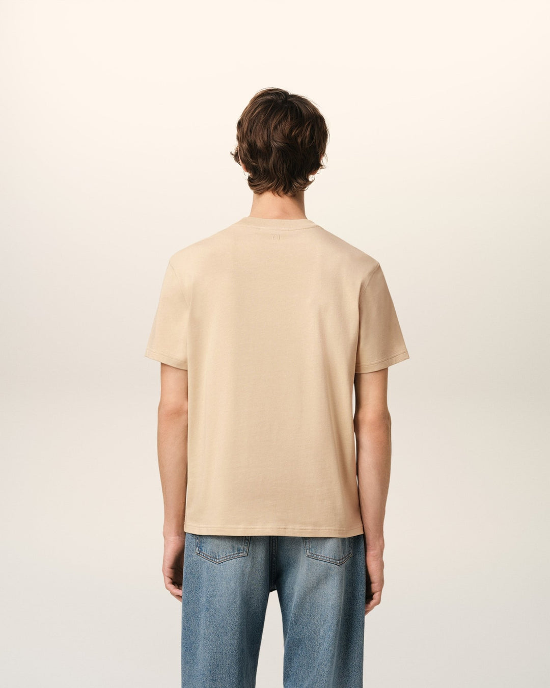 AMI PARIS - T - SHIRT AMI DE COEUR EN COTON Beige - Lothaire