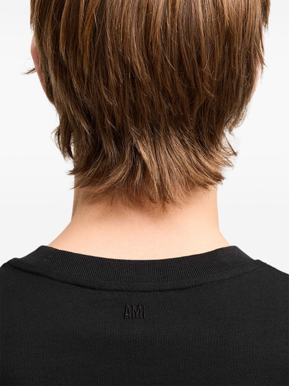 AMI PARIS - t-shirt Ami de Coeur en coton biologique noir - Lothaire