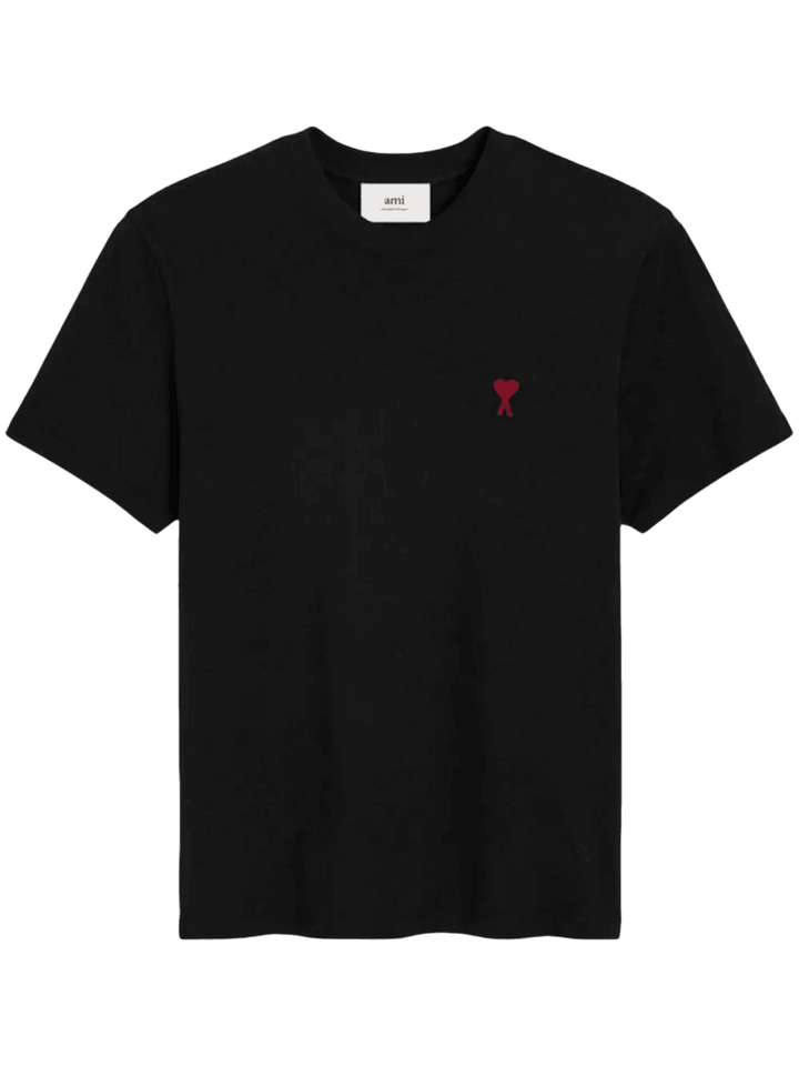 AMI PARIS - T-shirt Ami de Coeur en coton biologique noir - Lothaire