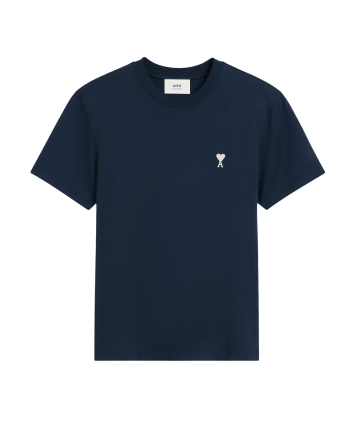 AMI PARIS - T - SHIRT AMI DE COEUR EN COTON Bleu marine - Lothaire