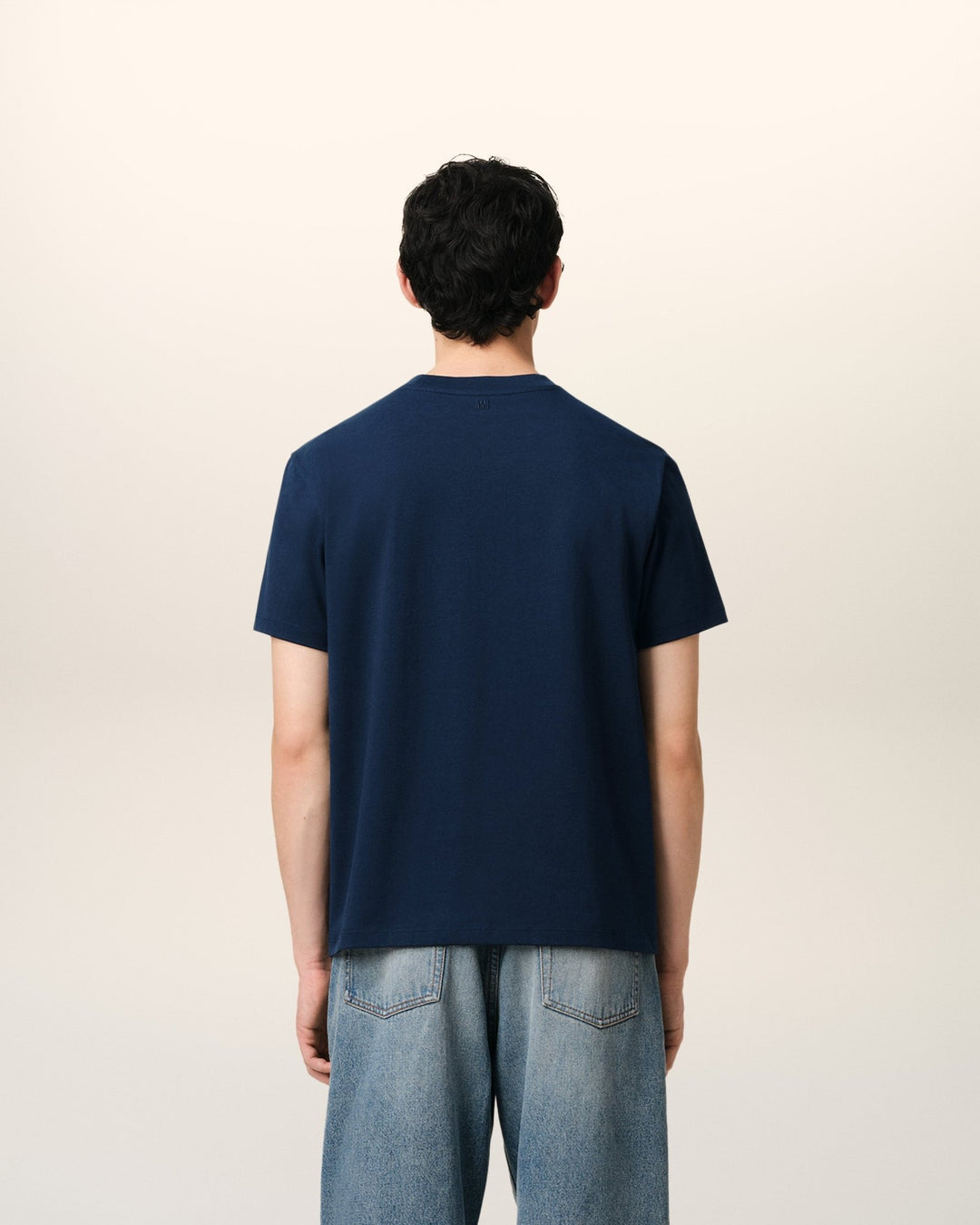 AMI PARIS - T - SHIRT AMI DE COEUR EN COTON Bleu marine - Lothaire