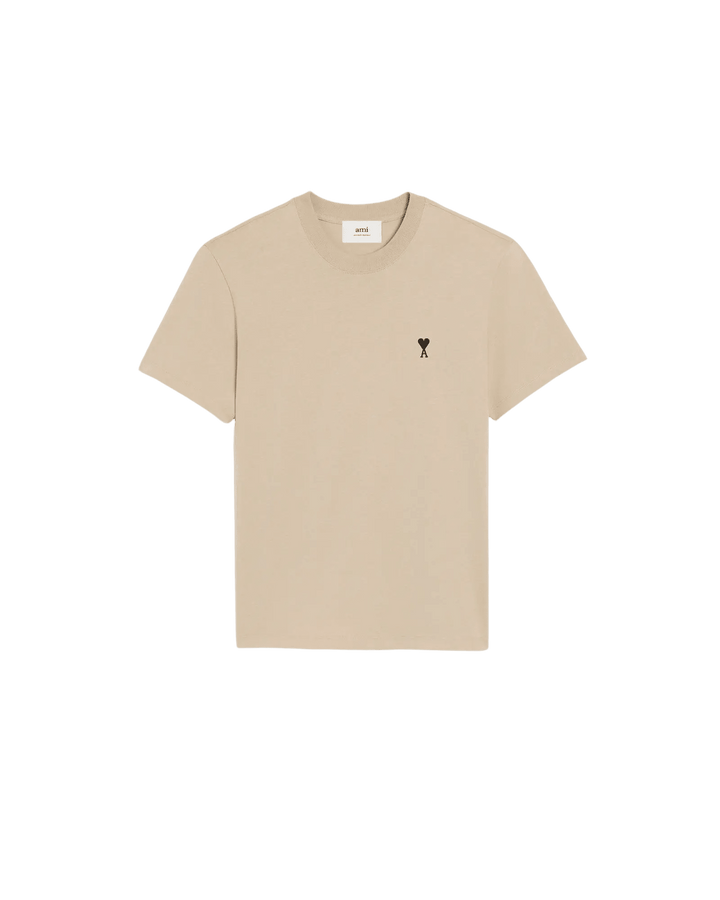 AMI PARIS - T-shirt Ami de Cœur en Coton Café Crème - Lothaire