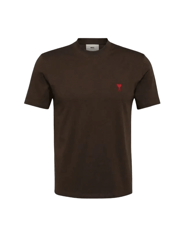 AMI PARIS – T-shirt Ami de Cœur Marron chocolat - Lothaire