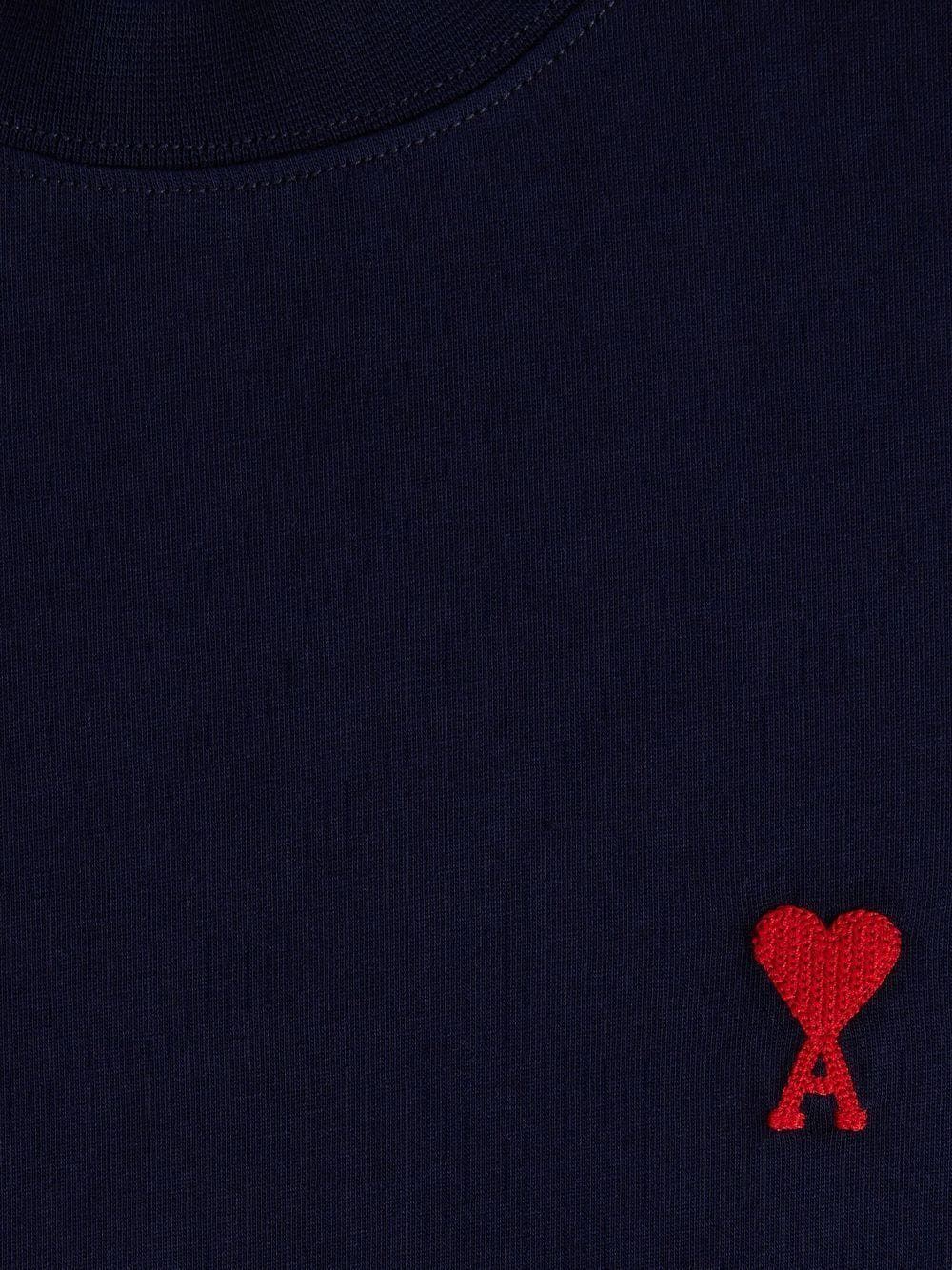 Ami Paris - T Shirt Bleu Nautique Ami de Coeur - Lothaire