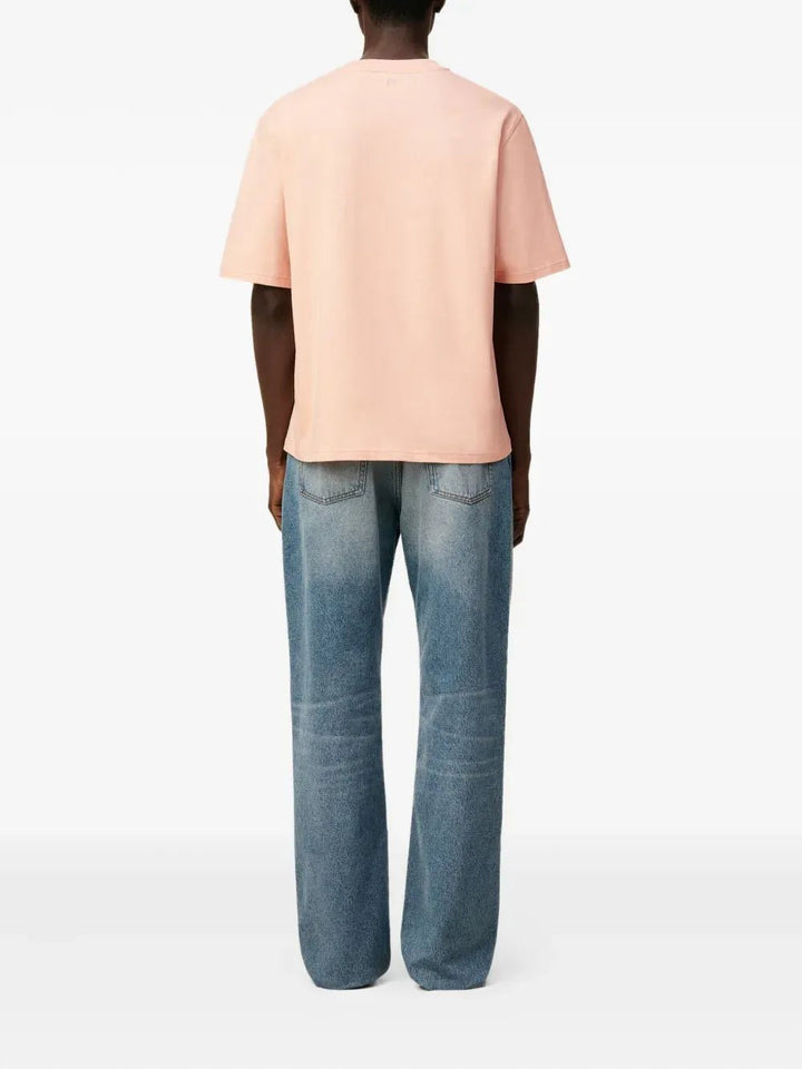 AMI PARIS - t-shirt en coton à logo Ami de Coeur rose poudré - Lothaire