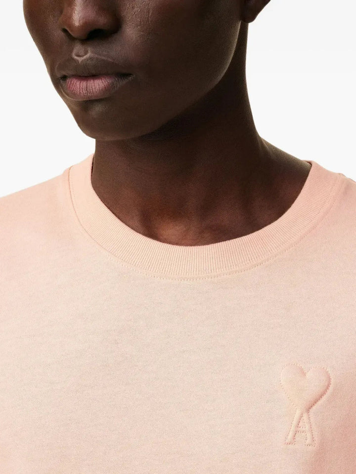 AMI PARIS - t-shirt en coton à logo Ami de Coeur rose poudré - Lothaire