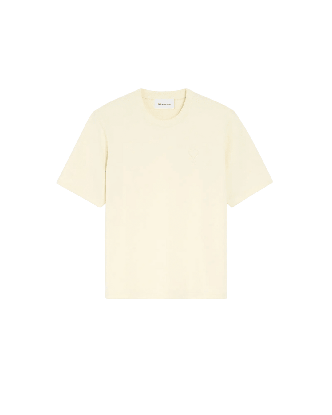 AMI PARIS – T-shirt en coton Ami de Cœur embossé Ivoire - Lothaire