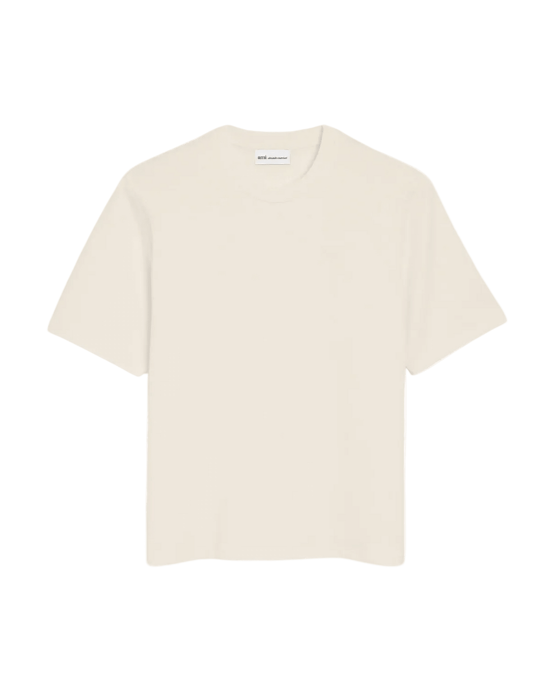 AMI PARIS - T-shirt en Coton avec Motif Ami de Cœur en Relief Blanc crème - Lothaire