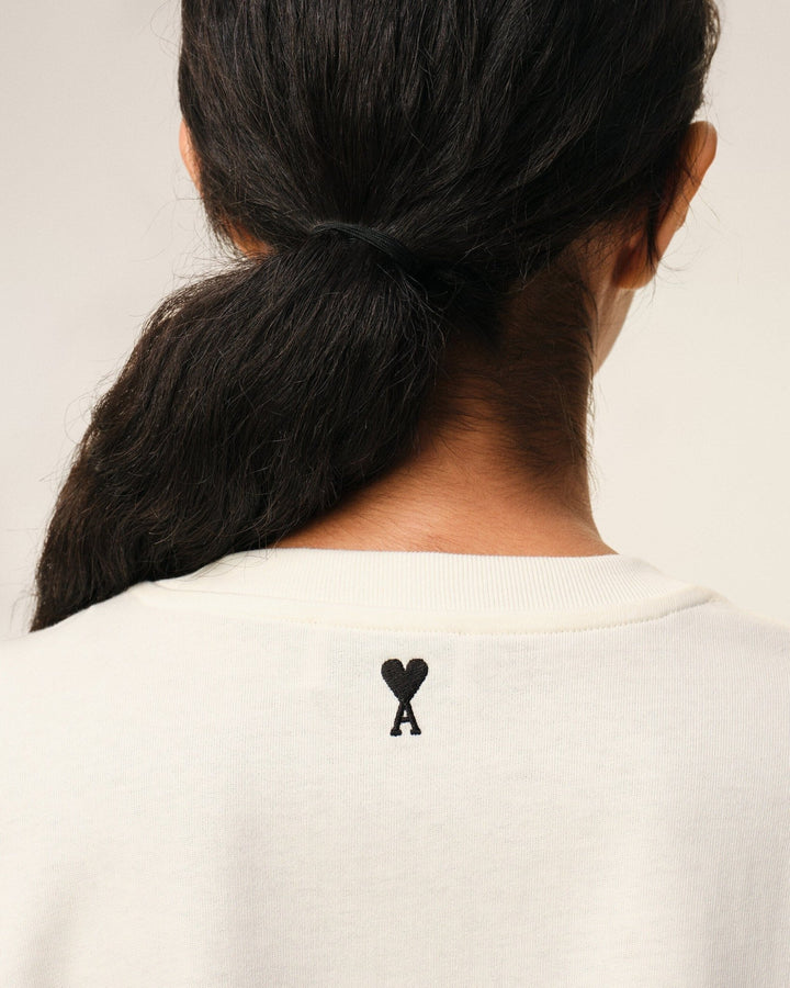 AMI PARIS - T-shirt Héritage en Coton Blanc Crème - Lothaire