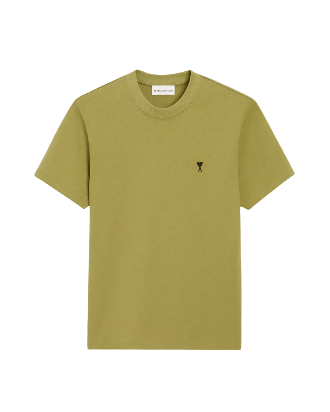 AMI PARIS - T-shirt in Light Cotton Jersey Ami de Coeur Vert olive - Lothaire