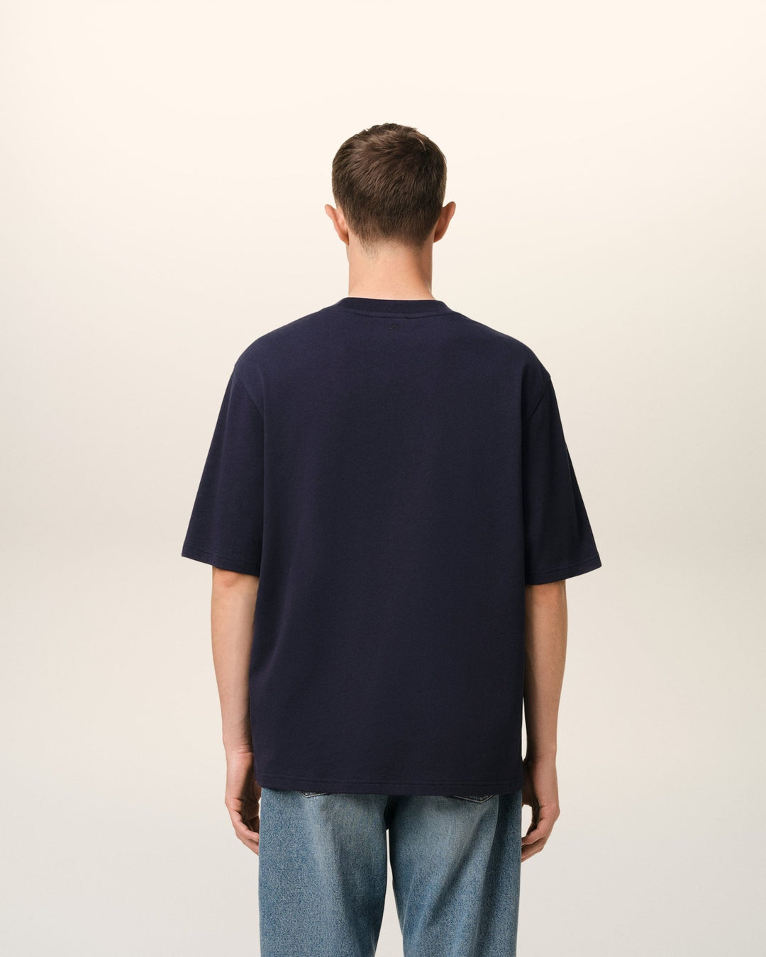 AMI PARIS - T - SHIRT PATCH AMI PARIS EN COTON Bleu marine - Lothaire