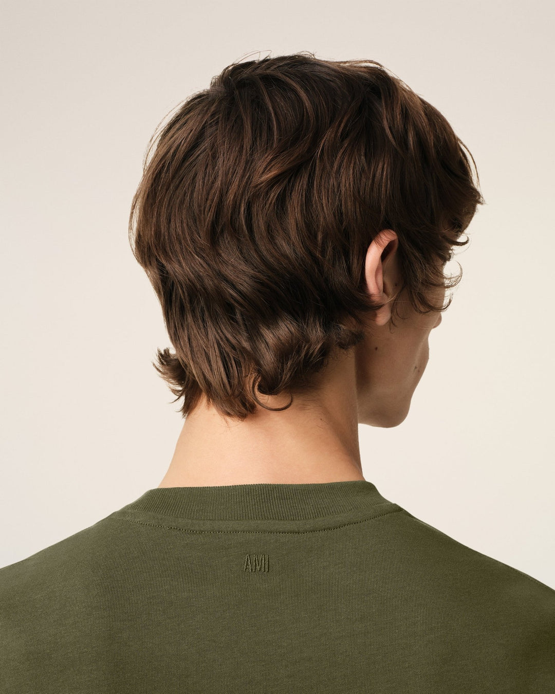 AMI PARIS - T - SHIRT VERT AMI DE COEUR EN COTON Vert - Lothaire