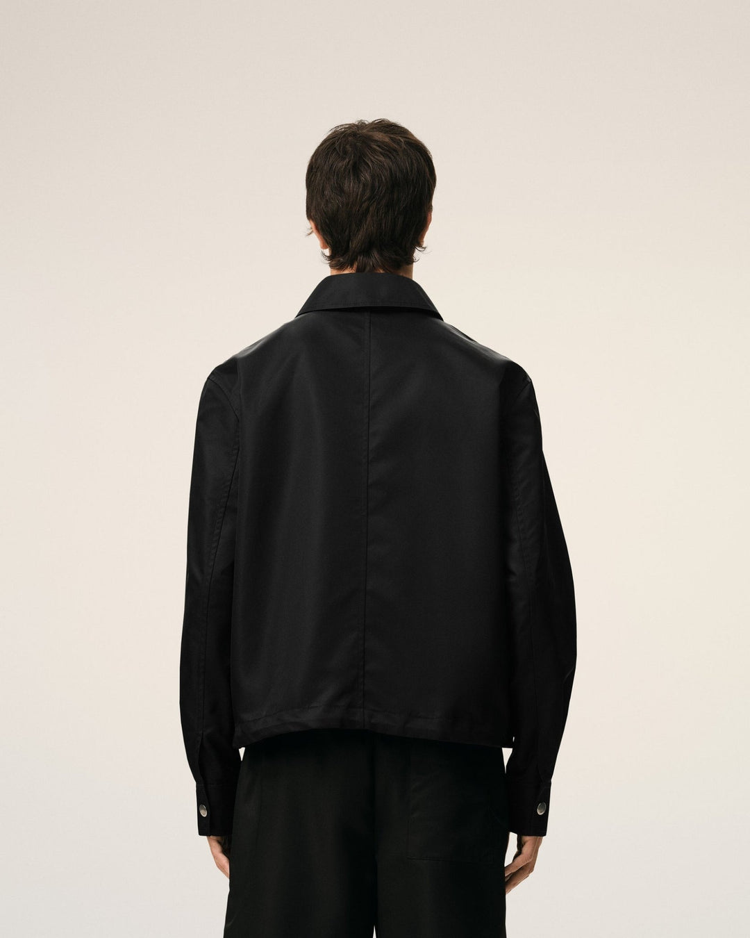 AMI PARIS - Veste à Boutons Cloutés Ami de Coeur en Nylon Noir - Lothaire