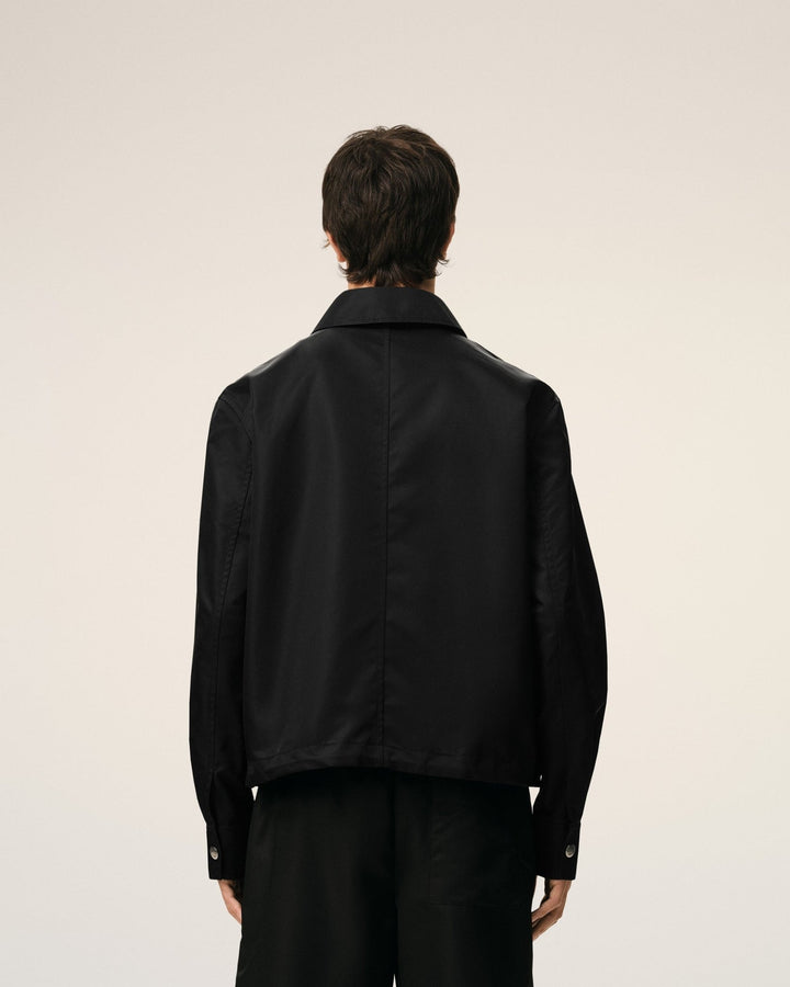 AMI PARIS - Veste à Boutons Cloutés Ami de Coeur en Nylon Noir - Lothaire