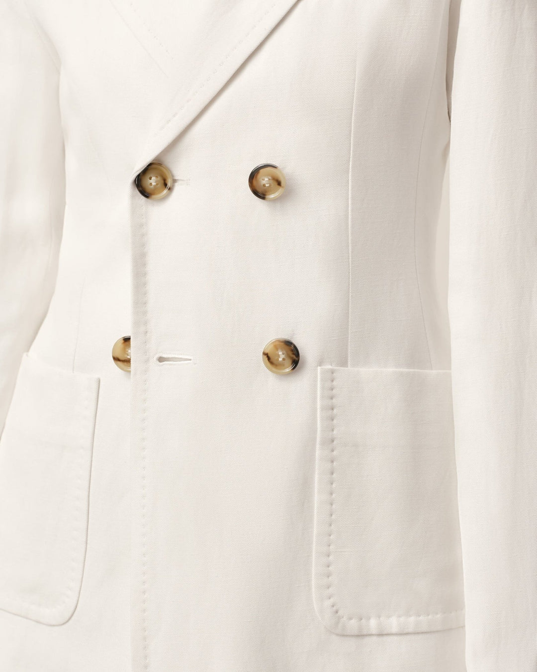 AMI PARIS - Veste Bar Double Boutonnage en Lin Blanc crème - Lothaire