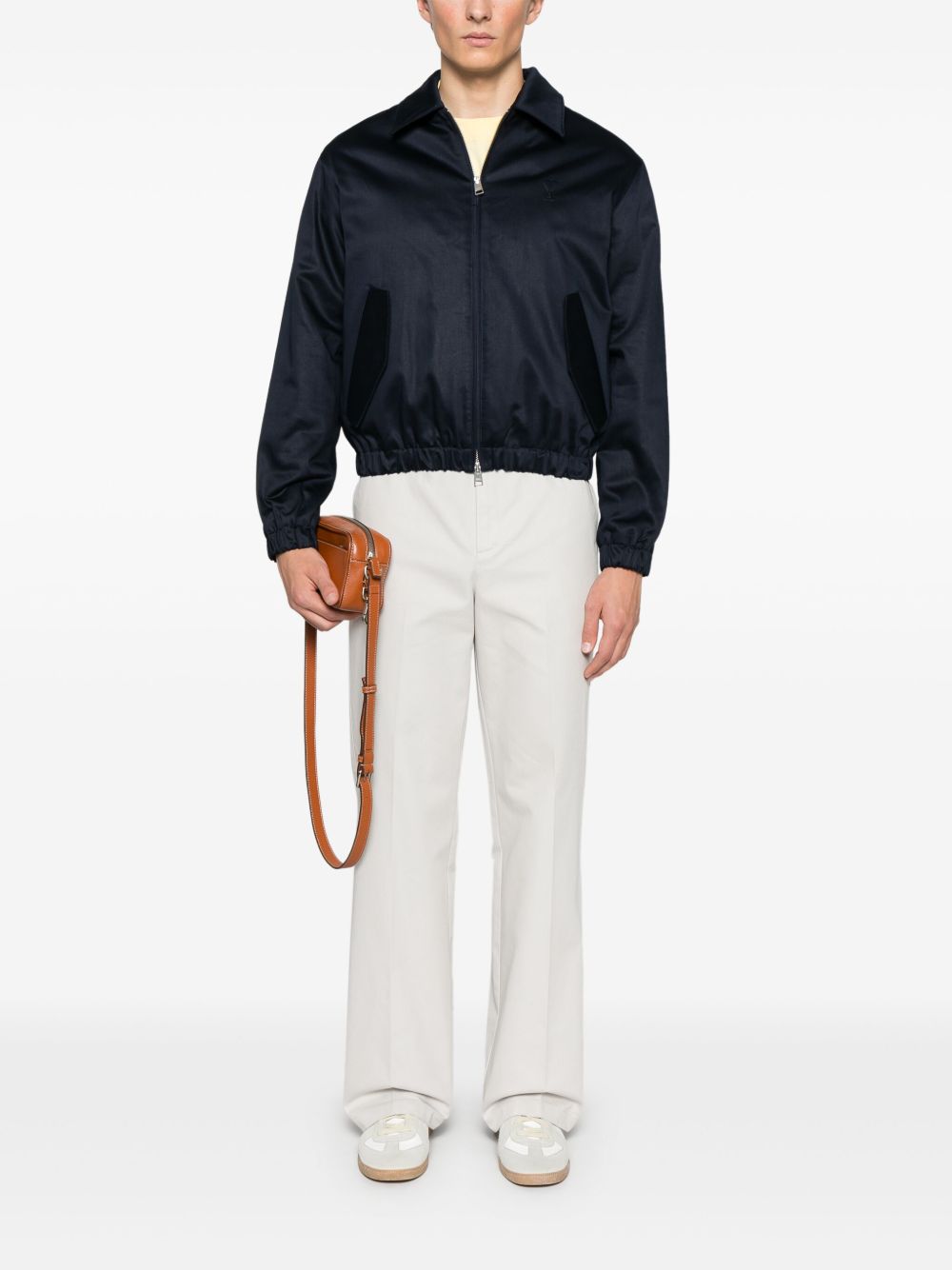 AMI PARIS - Veste bomber Ami De Coeur bleu marine - Lothaire