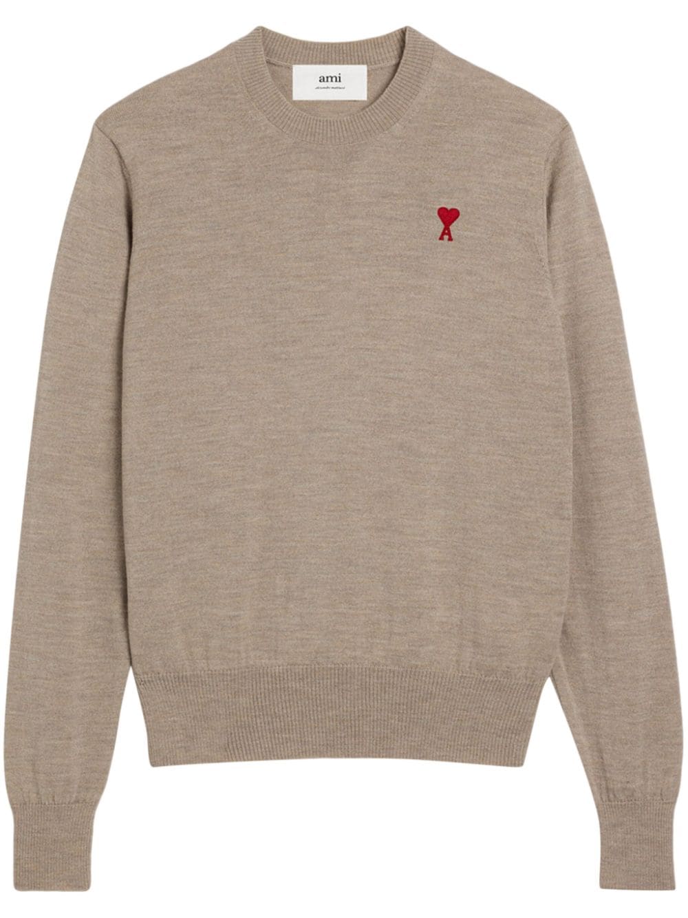 Ami pull Ami De Coeur en laine beige chiné - Lothaire