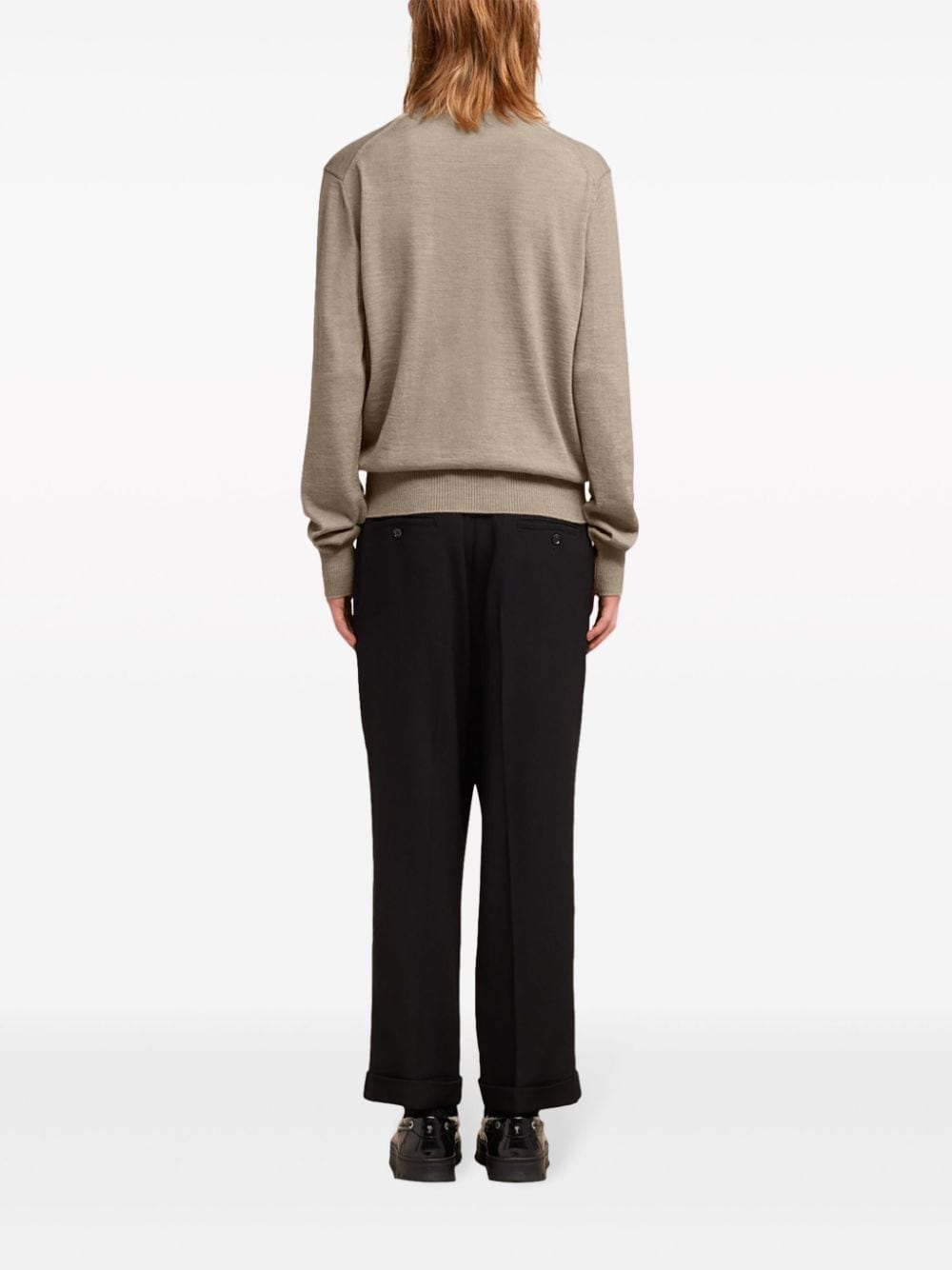 Ami pull Ami De Coeur en laine beige chiné - Lothaire