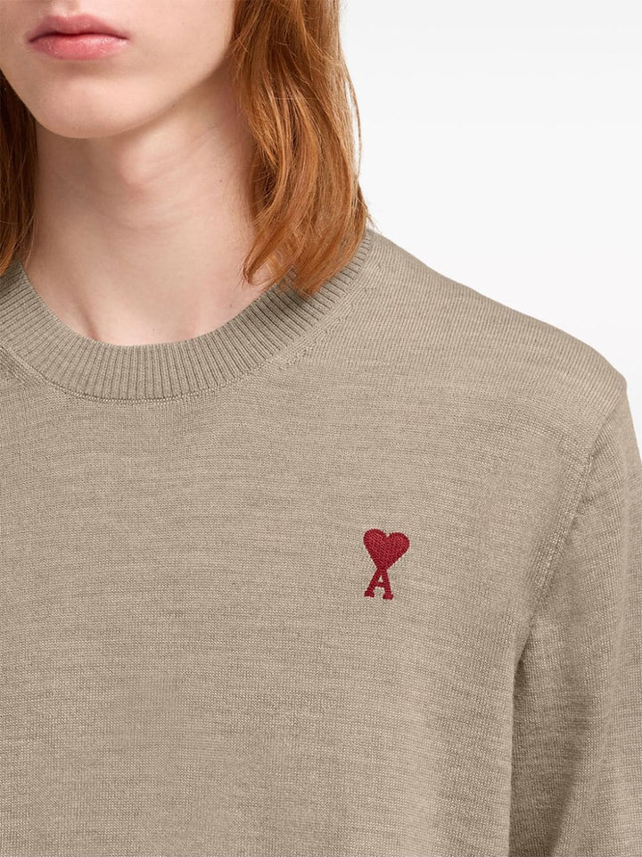 Ami pull Ami De Coeur en laine beige chiné - Lothaire